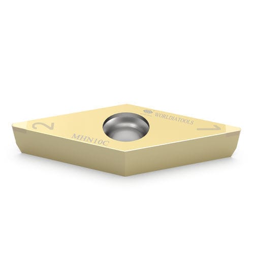 Plaquita de corte intercambiable de torno - VCGW 160404 - Beijing Worldia Diamond Tools Co., Ltd - CBN / para acero templado / con revestimiento