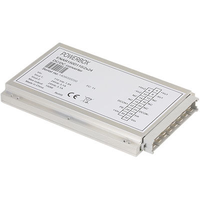 Convertidor DC/DC con salida doble - ENAR150D series - Powerbox - de rack / para aplicaciones ferroviarias / con amplia gama de entrada