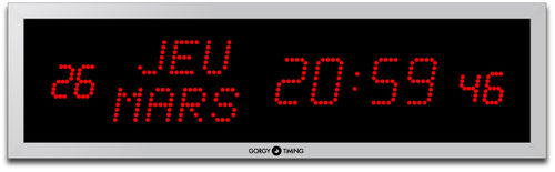 Reloj de pared - LEDICA® ALPHA REVERSO 7.M.S - GORGY TIMING - digital / LED / de interior