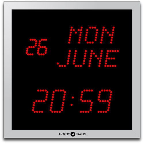 Reloj de interior - LEDICA® ALPHA CARREE REVERSO 7.M - GORGY TIMING - digital / LED / sincronizado