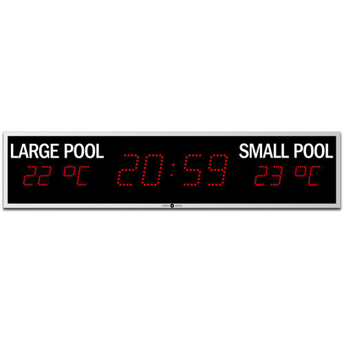 Visualizador LED - LEDI® POOL - GORGY TIMING - de 1 línea / para medición de temperatura / RS-232