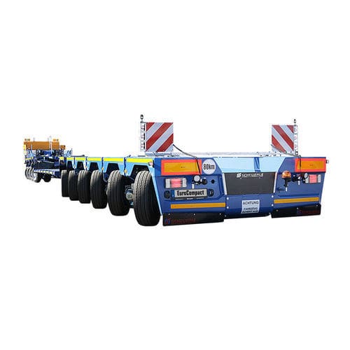 Semirremolque plataforma - EuroCompact - SCHEUERLE Fahrzeugfabrik GmbH - para obras / para aerogenerador / de piedras
