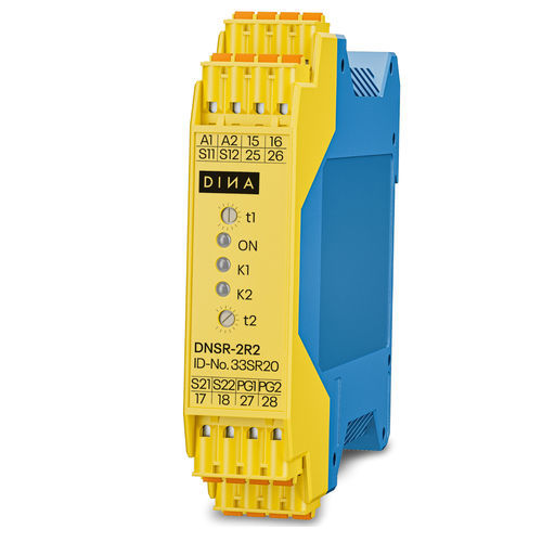 Relé de seguridad de parada de emergencia - SAFEONE DNSR-2R2 - DINA Elektronik GmbH - para montaje en panel / temporizador / programable