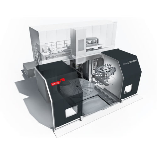 Torno CNC - Dörries VC-V series - Starrag - horizontal / 4 ejes / de doble columna