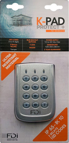 Teclado numérico 12 teclas - GB-060-218 - FDI MATELEC - de pared / de zinc / IP65