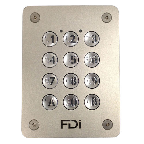 Teclado numérico 12 teclas - FD-060-164 - FDI MATELEC - empotrable / de metal / antivandalismo