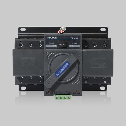 Commutador de transferencia automático - RDQ1 series ATS - PEOPLE ELE. APPLIANCE GROUP CO., LTD. - manual / para barra colectora / 4 polos