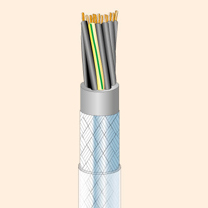 Cable eléctrico con trama de acero - Elettronica Conduttori - de alimentación / resistente al aceite / antipropagación de fuego