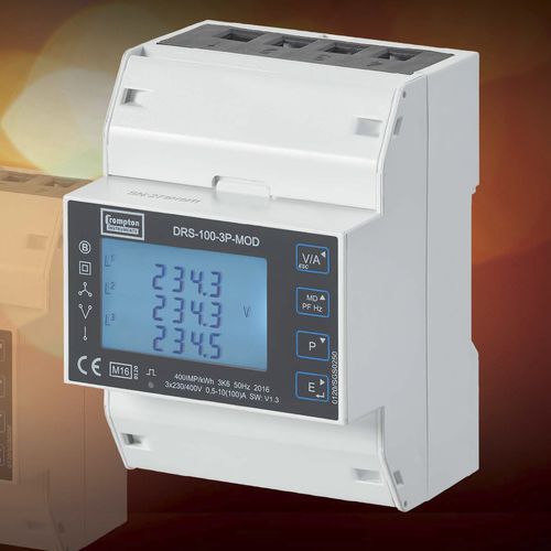 Contador de energía eléctrica trifásico - DRS-100-3P  - Crompton Instruments - en riel DIN / multifunción