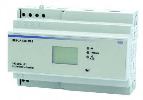 Contador de energía eléctrica trifásico - DRK-3P-400-D100 - Crompton Instruments - en riel DIN / 50 Hz / 60 Hz