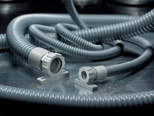 Funda de protección - FG27-PVC/ST-GY - HellermannTyton - acanalada / para cables / de PVC