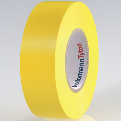 Cinta adhesiva aislante - HTAPE-FLEX15-25x25-PVC-YE - HellermannTyton - de PVC / resistente al agua / para tubos