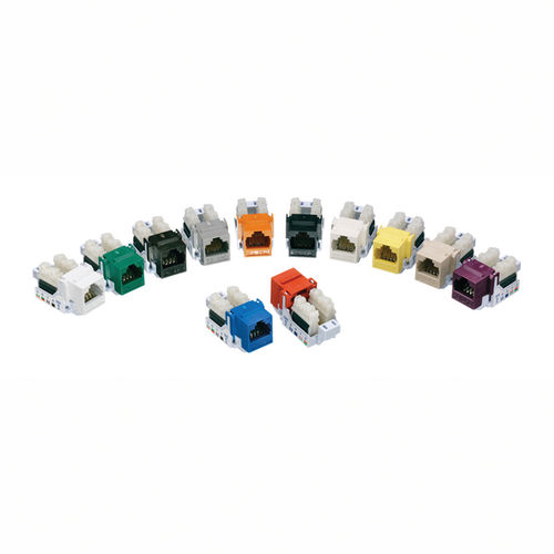 Conector de datos - RJ45FC3-BLU - HellermannTyton - Ethernet / jack / cuadrado