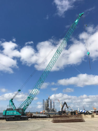 Grúa con orugas - CKE900G-3 - Kobelco Construction Machinery Europe B.V. - de mástil / para obra / de elevación