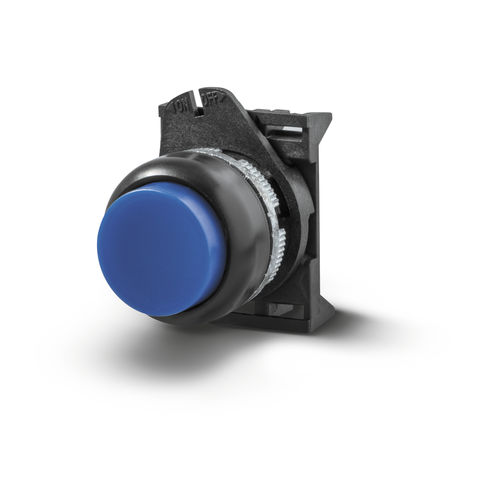 Botón pulsador táctil - PPSL4BL - Pulsante sporgente momentaneo lum. ø22 IP65 - BL - Giovenzana International B.V. - acción momentánea / con tapa de protección extendida