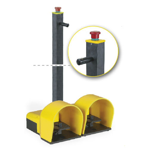 Interruptor de pedal de control - IP7018EM - Esecuzione doppia con fungo d'emergenza - Giovenzana International B.V. - eléctrico / 2 pedales / con parada de emergencia