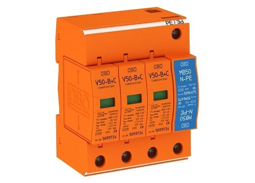 Protector de sobretensión de tipo 1 - V 50-B series  - OBO Bettermann - en riel DIN