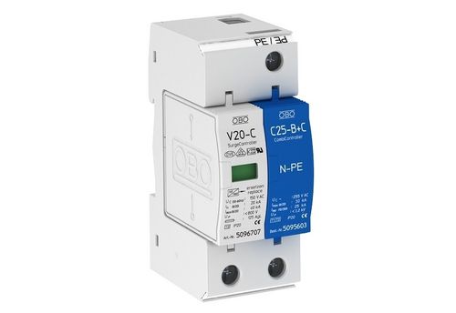 Protector de sobretensión de tipo 2 - V 20-C series  - OBO Bettermann - en riel DIN