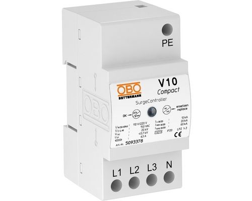 Protector de sobretensión de tipo 2 - V10 series    - OBO Bettermann - compacto / en riel DIN