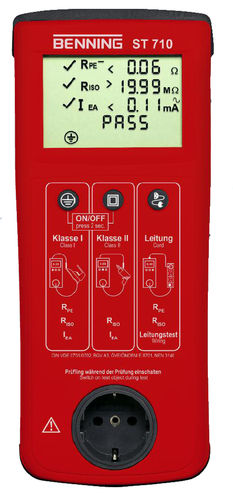 Comprobador antirrobo - ST 710 - Benning - de corriente de fuga / para aparatos eléctricos / portátil