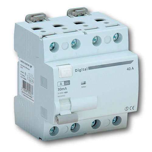 Interruptor diferencial diferencial - 03444 - DIGITAL ELECTRIC - de corriente residual / 4 polos / tipo A