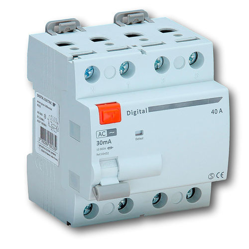 Interruptor diferencial diferencial - 03462 - DIGITAL ELECTRIC - AC / de corriente residual / 4 polos