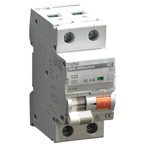 Disyuntor diferencial - DIGITAL ELECTRIC - magnetotérmico / AC / en riel DIN
