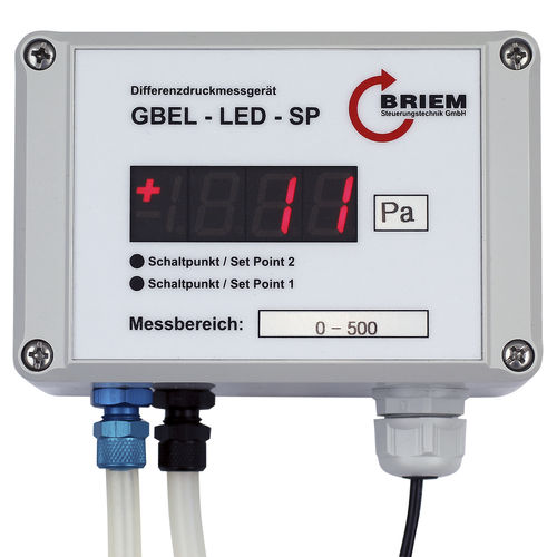 Transmisor de presión diferencial - GBEL-LED-SP - BRIEM Steuerungstechnik GmbH - analógico / de pared / con visualización