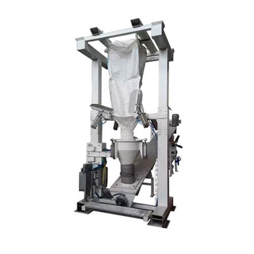 Estación de llenado de big-bag vibratoria - GVF Impianti Srl - con dispositivo de elevación