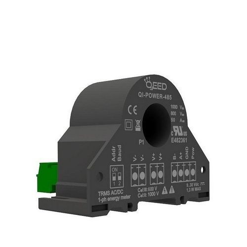 Contador de energía eléctrica monofásico - QI-POWER-485 - qeed - en riel DIN / RS-485 / Modbus
