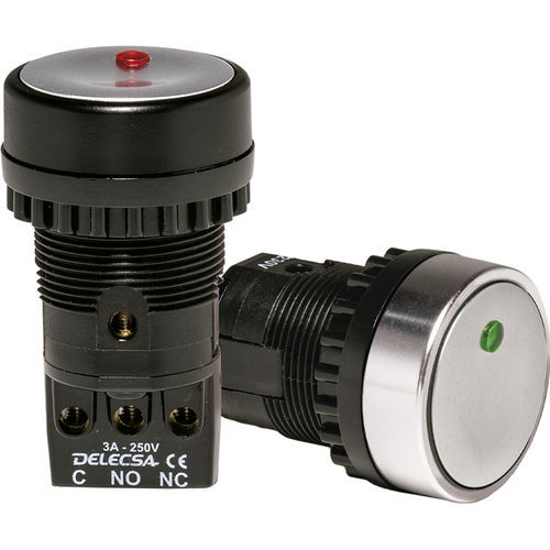 Botón pulsador de muelle - D-4010L - DELECSA - resistente a la humedad / aislado / robusto