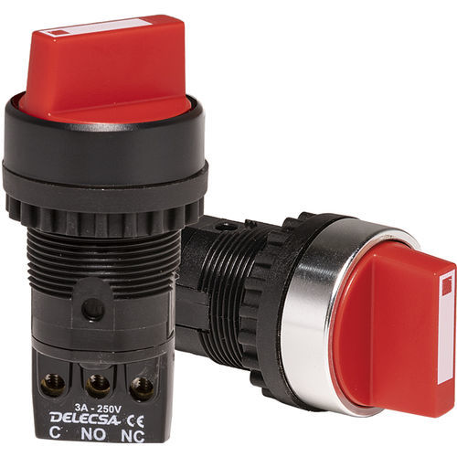 Botón pulsador de selección - D-4055 - DELECSA - con botón selector / resistente a la humedad / robusto