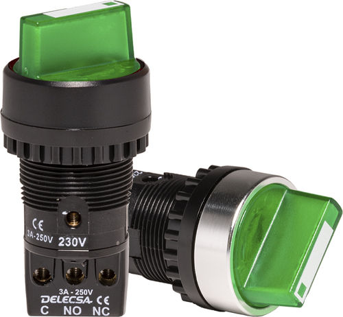 Botón pulsador de selección - D-4055L - DELECSA - con botón selector / resistente a la humedad / robusto