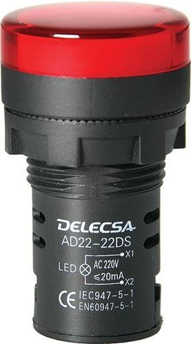 Indicador luminoso LED - D-7022 - DELECSA - montado en panel / IP65 / AC/DC