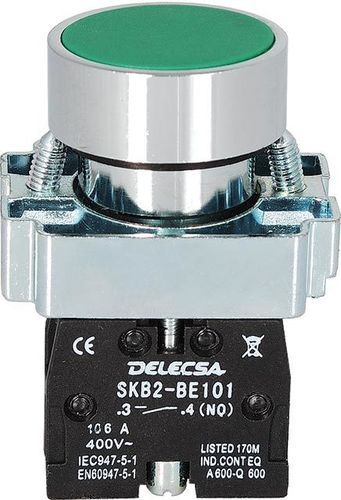 Botón pulsador reforzado - D-7800 - DELECSA - IP40 / de mando / industrial