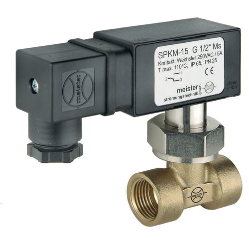 Controlador de caudal magnético - SPKM - Meister Strömungstechnik GmbH - de palanca / para líquido / en línea