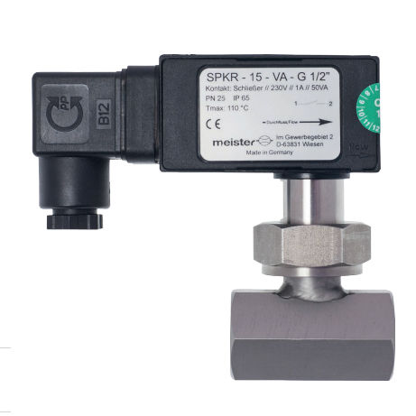 Controlador de caudal magnético - SPKR - Meister Strömungstechnik GmbH - reed / de palanca / para líquido