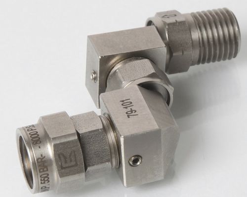 Racor hidráulico - 79-101 series - EXITFLEX - de rosca / acodado / de acero inoxidable