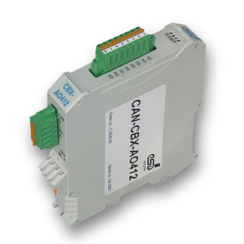Módulo E/S analógico - CAN-CBX-AO412 - esd electronics gmbh - CANopen / CAN Bus / con 4 salidas analógicas