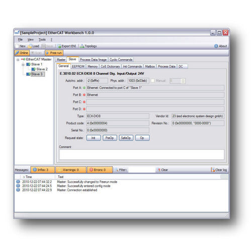 Software de supervisión - EtherCAT Workbench - esd electronics gmbh - de gestión y de configuración de red / de creación / de diagnóstico