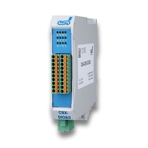 Módulo de interfaz CANopen - CAN-CBX-DIO8/2 - esd electronics gmbh - 8 canales / en riel DIN