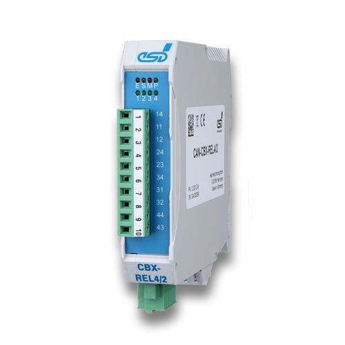 Módulo E/S CANopen - CAN-CBX-REL4/2 - esd electronics gmbh - analógico / con salida de relé / 4 salidas de relé