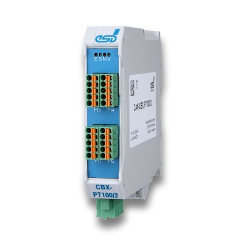 Módulo de entrada CANopen - CAN-CBX-PT100/2 - esd electronics gmbh - de 4 E / 4 canales / de automatización
