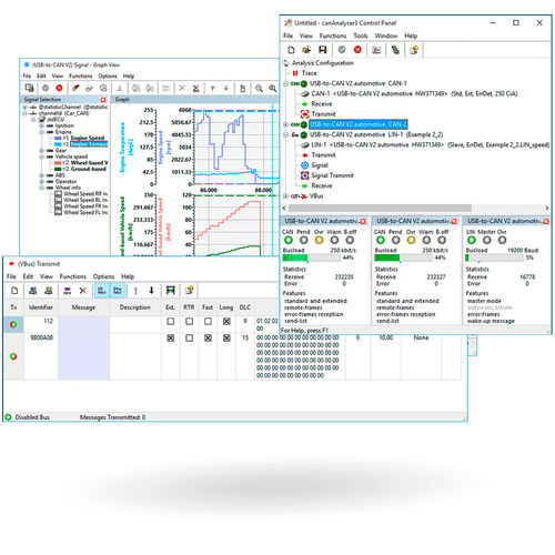 Software de análisis - canAnalyser series - IXXAT Automation - de emulación / de medición / de desarollo