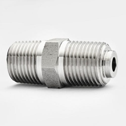 Empalme de acero inoxidable - PHSH6 - PUSHNA INTERNATIONAL - roscado / hexagonal / NPT