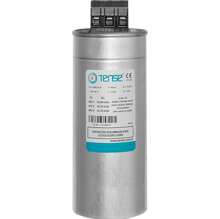 Condensador eléctrico de película de polipropileno - TTKB series - Tense Electronic - de aluminio / cilíndrico / de compensación factor de potencia
