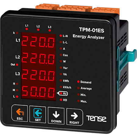 Analizador de red AC - TPM-01 ES - Tense Electronic - de tensión / de factor de potencia / integrable
