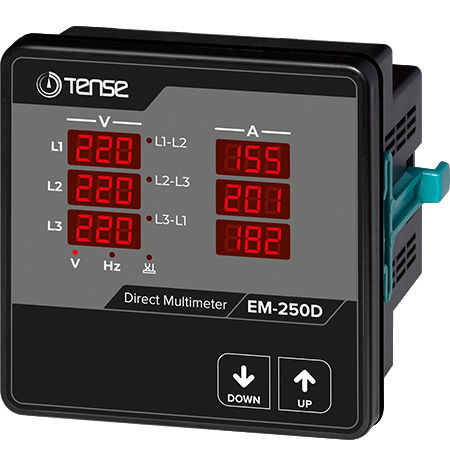 Multímetro digital - EM-250D - Tense Electronic - montado en panel / 300 V / 250 A