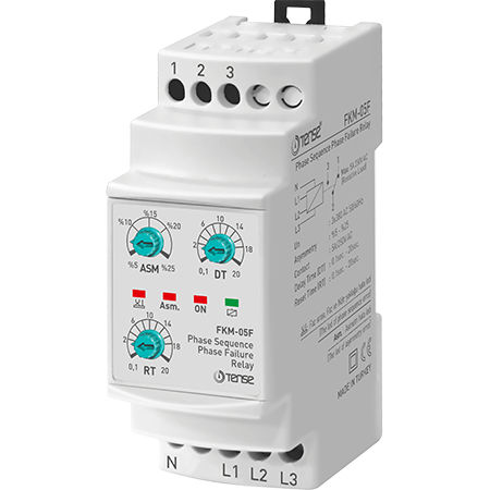 Relé de vigilancia de fase - FKM-05F - Tense Electronic - en riel DIN / ajustable