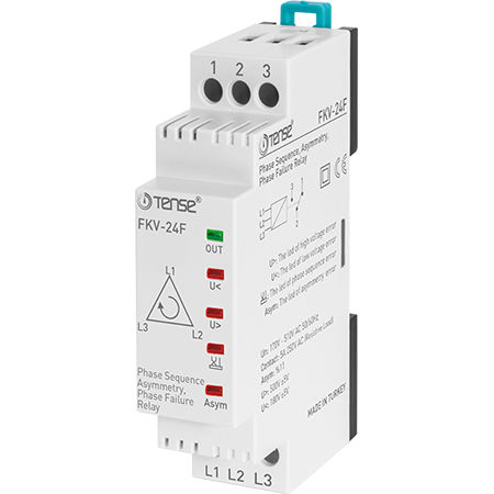 Relé de protección de sobretensión - FKV-24F - Tense Electronic - de subtensión / de fase / en riel DIN